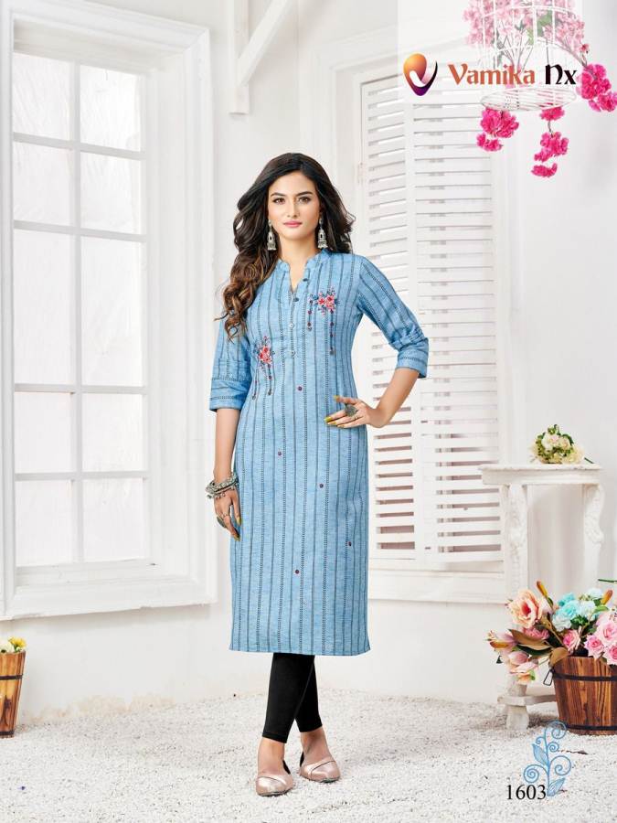 Vamika Nx Alexa Fancy Ethnic Wear Cotton Printed Kurti Collection